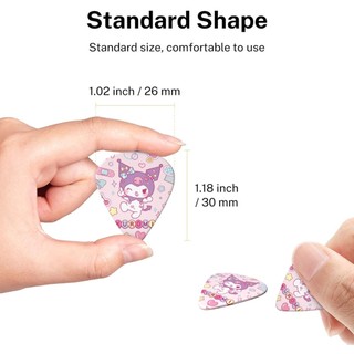 Sanrio Kuromi 6 Chiếc Pick Guitar 3 Độ Dày, Dùng Cho Guitar, Ukulele