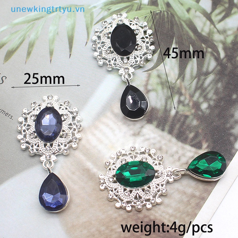 Unewtyu Trâm Cài Áo Pha Lê Lấp Lánh Thời Trang Kích Thước 45 * 25mm vn