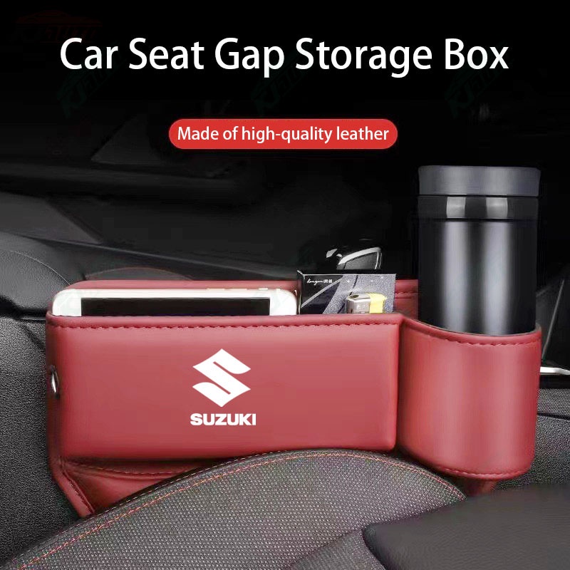Hộp Da Đựng Đồ Gắn Khe Hở Ghế Ngồi Trang Trí Nội Thất Xe Hơi suzuki swift xl7 vitara jimny sx4 s-Ccross presso ciaz ertiga