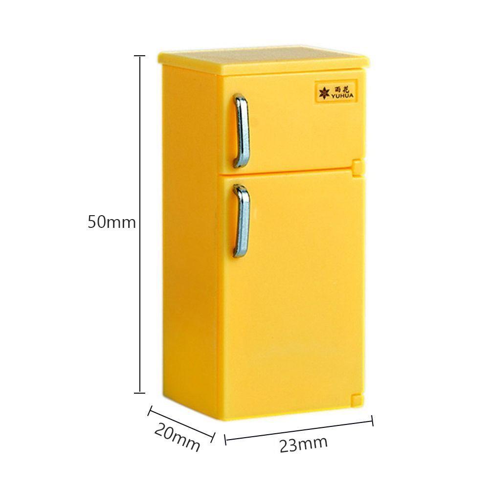 Tủ Lạnh Mini SEYAWSON, 1: 24 Thiết Bị Nhà Bếp Mô Hình Tủ Lạnh, Retro Nhiều Màu Nhựa Blyth Búp Bê Trang Trí Tủ Lạnh