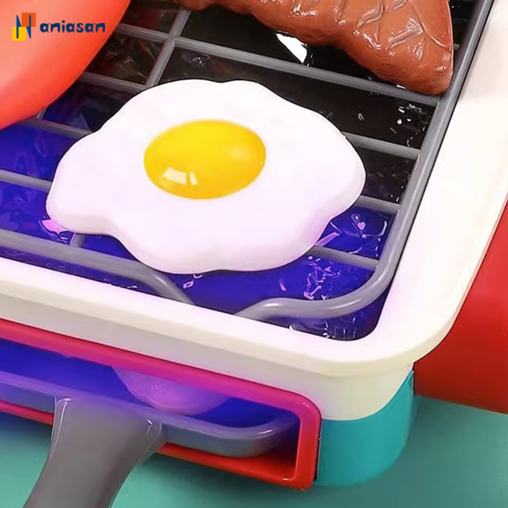 (aniasan) Bộ Đồ Chơi Nướng bbq Điện Tử Có Đèn Và Sương Mù Hoàn Hảo Cho Trẻ Em