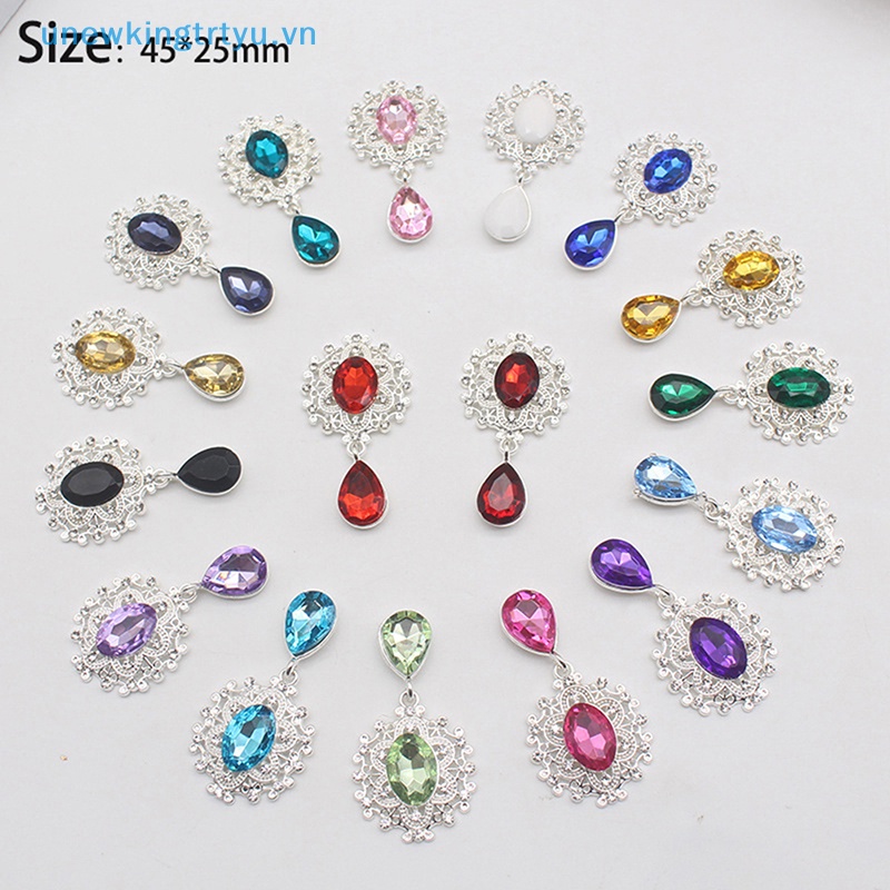 Unewtyu Trâm Cài Áo Pha Lê Lấp Lánh Thời Trang Kích Thước 45 * 25mm vn