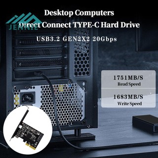 Card Mở Rộng pcie usb 3.2 20gbps 3.2 usb 3.2 gen 2 type c Sang pci-E x4 / x8 / x16 Cho windows [jennie1.vn]