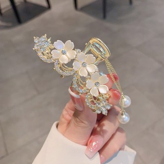 Kẹp Tóc Đuôi Ngựa Một Nửa Đính Ngọc Trai lily Cao Cấp Dòng mori
