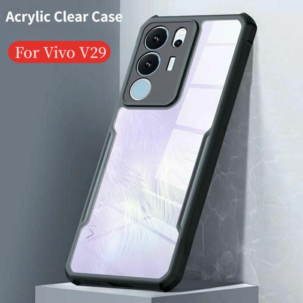 Dành Cho Vivo V29 Pro V 29 V2 9 Ốp Lưng TPU Trong Suốt Acrylic Ốp Lưng Điện Thoại Giáp Chống Sốc Trong Suốt