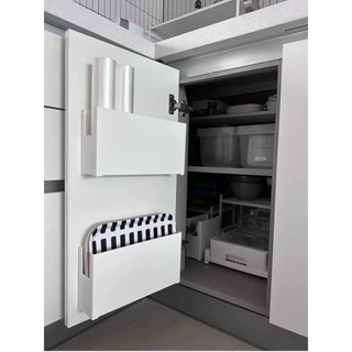 MANDY HOME Hộp Đựng Đồ Dùng Bằng Nhựa Gắn Tường / Cửa Tủ Lạnh Tiện Dụng Cho Nhà Bếp