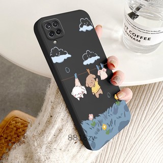 ốp lưng Samsung A12 A22 M12 M22 Ốp Điện Thoại tpu silicone Mềm Chống Rơi Vỡ In Hình Dễ Thương Kèm Dây Đeo Cho Samsung A12 A22 M12 M22