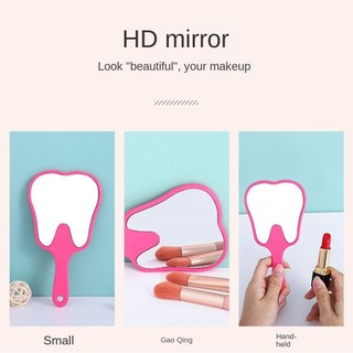 Gương trang điểm HEARTHLY, Gương cầm tay hình răng PVC, Quà tặng gương độ phân giải cao dễ thương