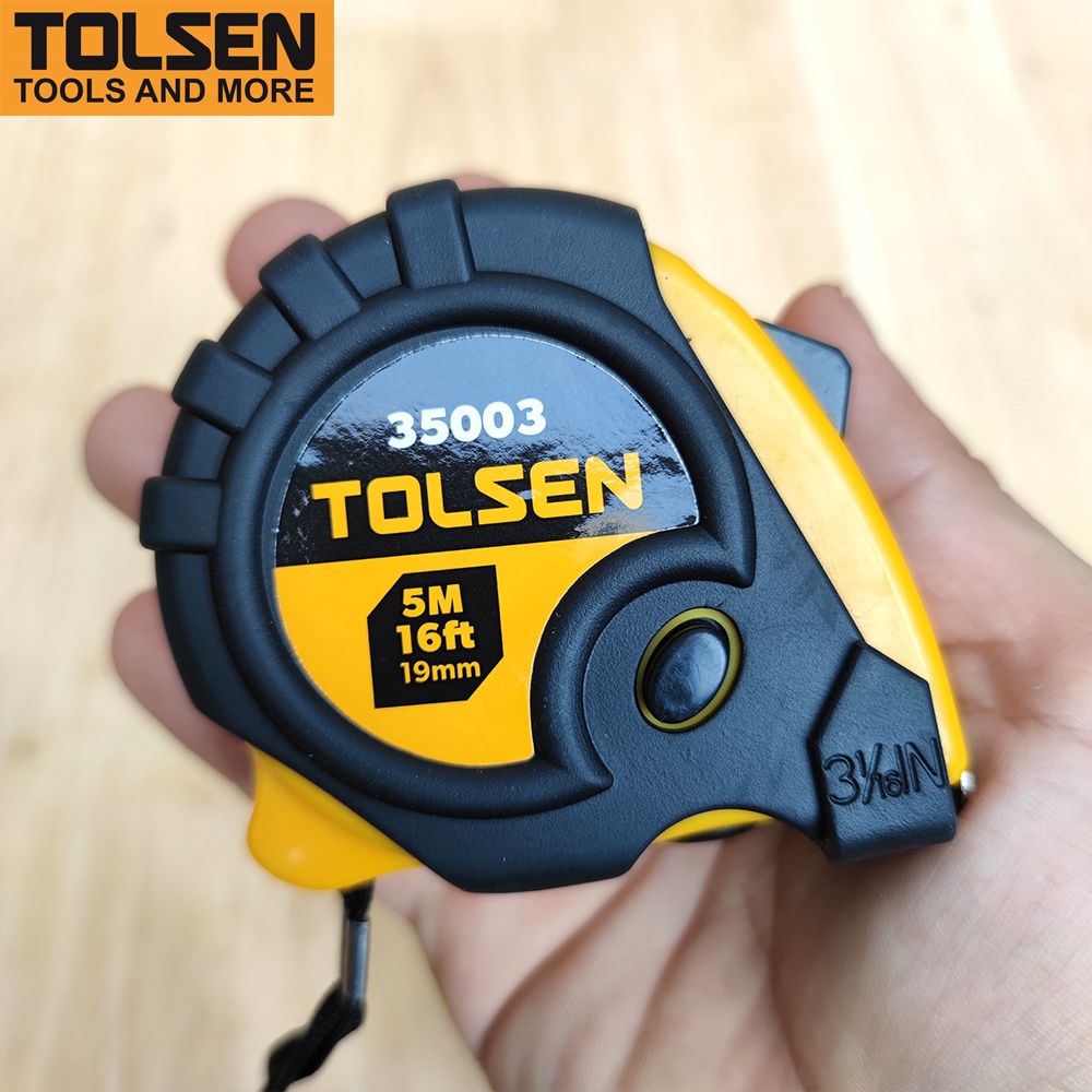 Thước cuộn bọc cao su 5m TOLSEN 35007 chuyên dùng trong thi công, thiết ...