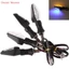 12LED Amber + Đèn báo rẽ xe máy màu xanh lam Blinker Universal mới