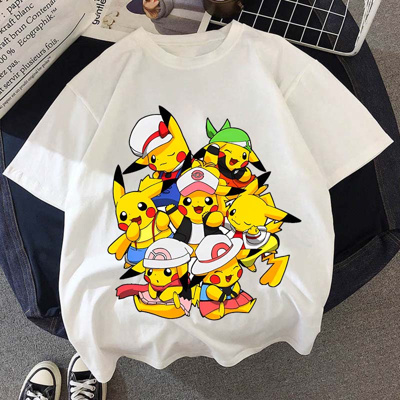 Áo Thun Tay Ngắn In Hình pikachu Dễ Thương Cho Bé