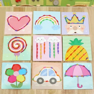 Lớp Nhỏ Rơm Ren Hành Động Tinh Tế Handmade Sáng Tạo DIY Mẫu Giáo Khu Vực Góc Chất Liệu Tự Chế Chơi Máy Trợ Giảng