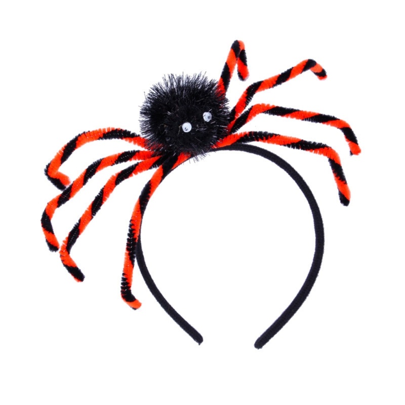 YOI Nhện Hairhoop Ngày Lễ Mũ Chủ Đề Halloween Thổ Cẩm Vòng Tròn Clap Trang Trí Phòng