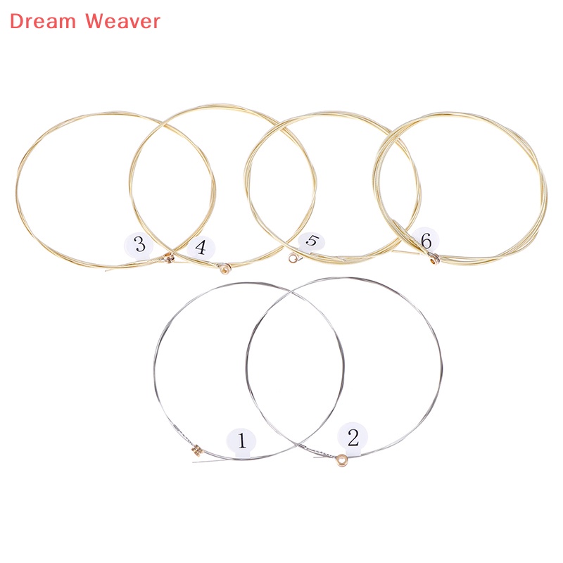 [Dream] 1 Bộ 6 Dây Đàn Guitar Thép Mạ Niken Cho Đàn Guitar Acoustic mới