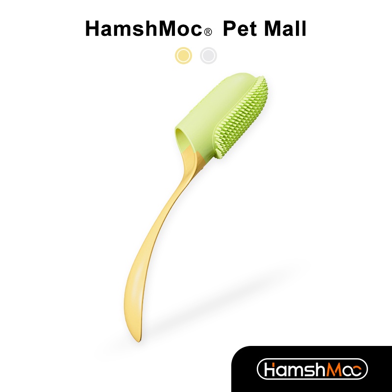 HamshMoc Bàn chải ngón tay thú cưng di động Thiết kế tiện dụng Bàn chải đánh răng cho chó mềm Làm sạch răng sâu Chăm sóc răng miệng cho chó con mèo