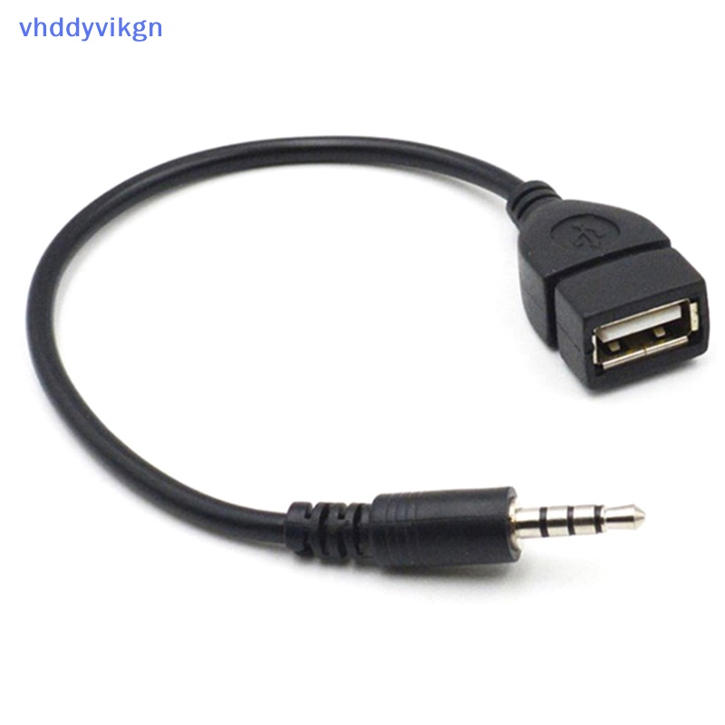 Cáp Chuyển Đổi Âm Thanh vhdd mp3 Giắc Cắm 3.5 mm aux Sang Cổng usb 2.0 Chuyên Dụng Cho Xe Hơi vn
