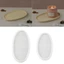 BTF Hình Bầu Dục Nhựa Khay Khuôn Silicon Chắc Chắn Món Ăn Khuôn Có Cạnh Cán Khay Khuôn Cho Nhựa Dính Đúc DIY Trang Sức Hồ