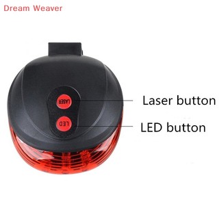 [Dream] 2 Laser + 5 LED Phía Sau Đi Xe Đạp Đuôi Xe Đạp Cảnh Báo An Toàn Đèn Nhấp Nháy mới