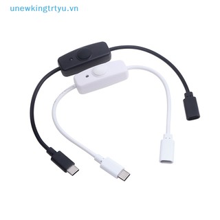 Unewtyu USB Type C Có Nút Nguồn Bật / TẮT Cáp Nối Dài Sạc 30CM Cáp Nối Dài Type-C Đa Năng VN