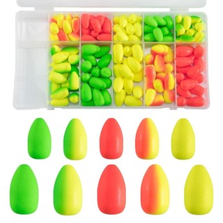 DELMERHOME 30 chiếc Phao xốp câu cá, Phao câu cá bằng bọt xốp xốp câu cá có độ nhạy cao Bobber, Phao cá nổi hình nón xốp bắt mắt Fishi Phao chỉ báo Catfishi