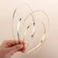 Woke Mịn Kim Loại Băng Đô Nữ Tóc Thủ Công DIY Trống Dây Thép Mỏng Khung Băng Đô Quấn Tóc Cho Đầu Ban Nhạc Giáng Sinh Vàng S