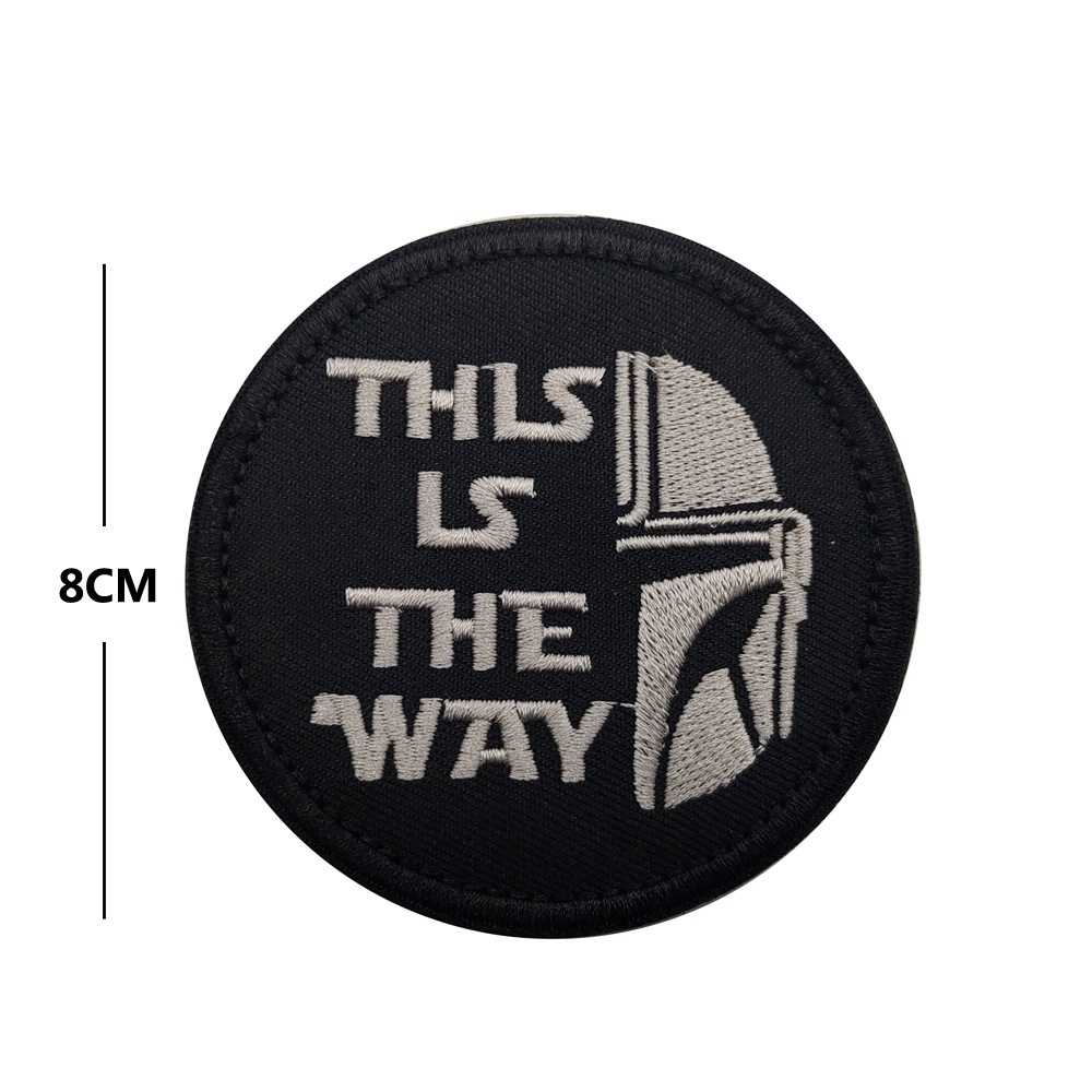 Huy Hiệu Hành Tinh Đây Là Con Đường The Way Mandalorian 3D Thêu Huy Hiệu Vải Miếng Dán Velcro Miếng Dán
