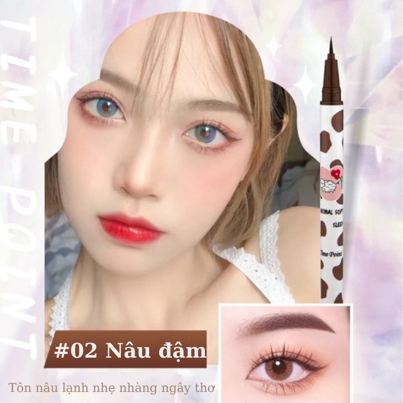 Bút Kẻ Mắt Nước, Bọng Mắt Huyền Dưới Time Point Cừu Cực Mịn Siêu Xinh Quá Nhẹ 0.01mm