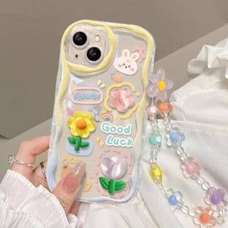 Ôp Điện Thoại Hình Hoa / Thỏ / Gấu 3d Có Dây Đeo Cho samsung galaxy a13 a05 a71 a72 a73 s20fe g530 j2 j7 prime Ốp