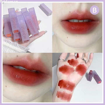 Briskyee💄Son Kem trang điểm Gege Bear HERORANGE Tông Nhung Lì Mềm Mại Tạo Hiệu Ứng Sương Son Môi nội Địa Trung The First