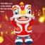 Đồ Chơi Chú Bé Lân nhảy múa có nhạc và đèn Led, Đèn Lồng Hình Con Lân quà tặng trung thu cho bé