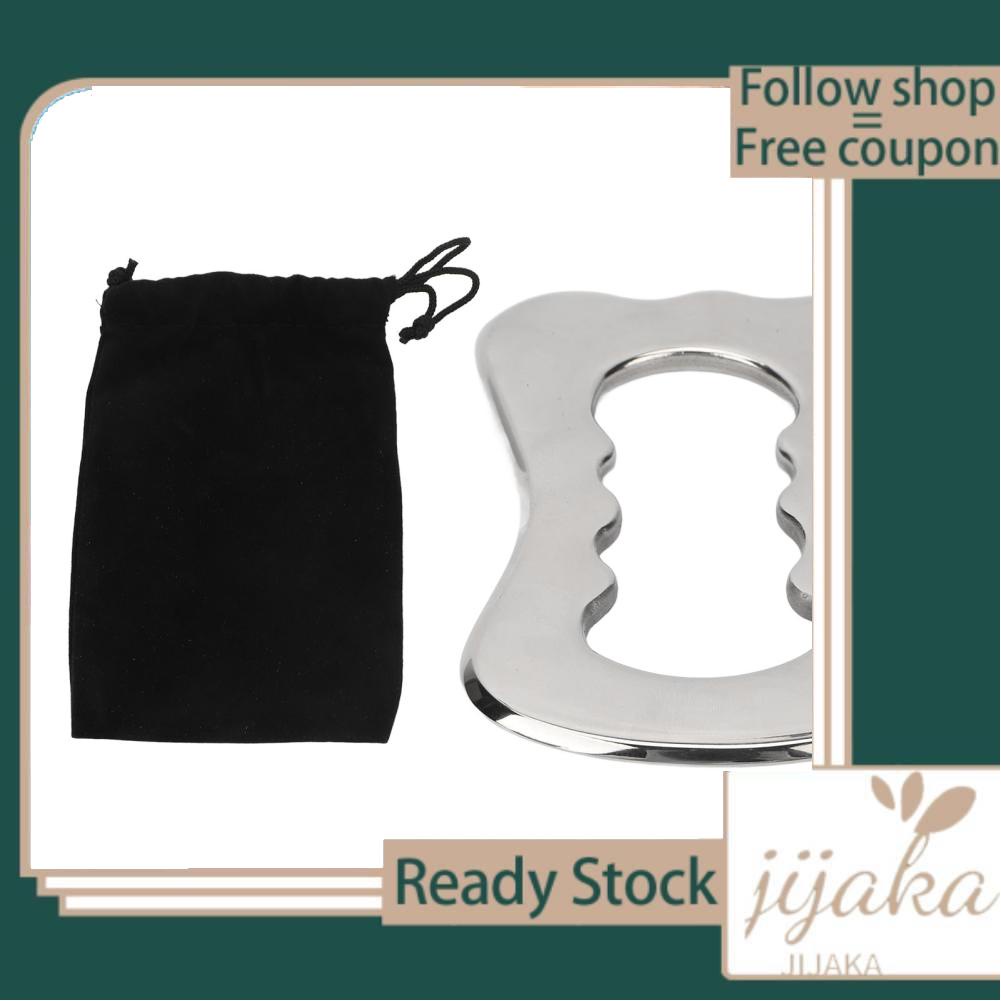 Jijaka Ergonomic Handheld Neck Scraper In Stainless Steel Gua Sha Board ...