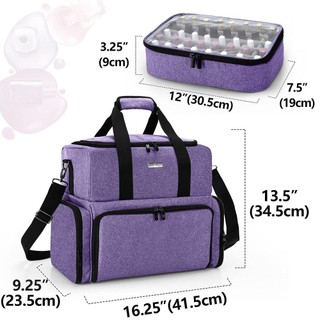 NEAVERLER Túi Bảo Quản Móng Tay NEAVERLER, Túi Làm Móng Gel Sơn Móng Tay Nylon, Túi Xách Di Động Dung Tích Lớn Có Thể Tháo Rời Túi Đựng Mỹ Phẩm Túi Đựng Nữ