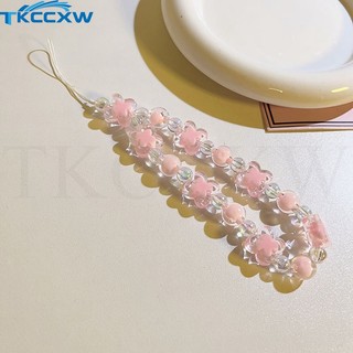 Dễ Thương Dây Đeo Điện Thoại acrylic Đính Hạt Ngọc Trai Chống Thất Lạc Nhiều Màu Sắc Xinh Xắn