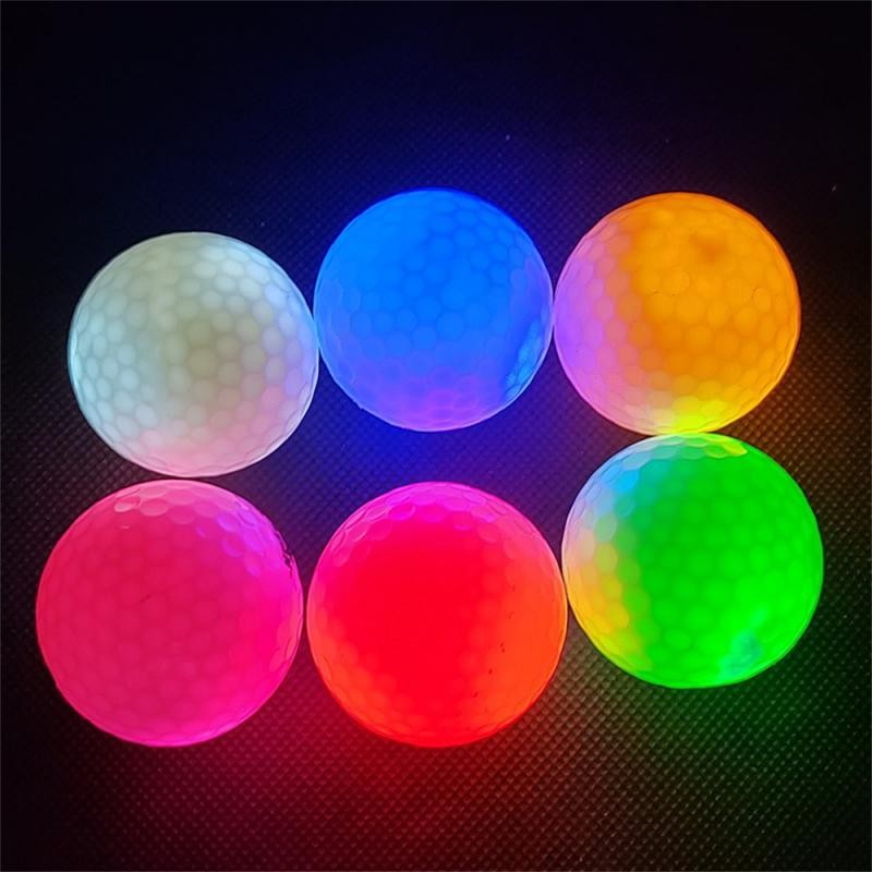 Bóng LED Golf Dạ Quang Phát Sáng Bóng Golf Flourescent Lâu Dài Bóng Dạ Quang Phát Sáng Trong Bóng Tối Để Tập Đêm
