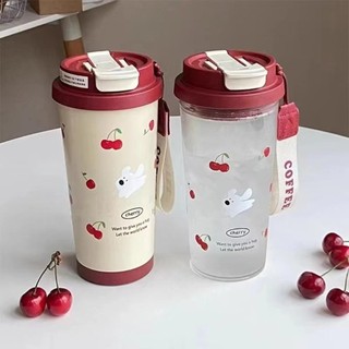 Cốc Nước SOULSPACE, Bình Nước 550ml Chống Rò Rỉ, Dây Mang Dễ Thương Uống Đôi Dung Tích Lớn Cốc Cà Phê Sinh Viên