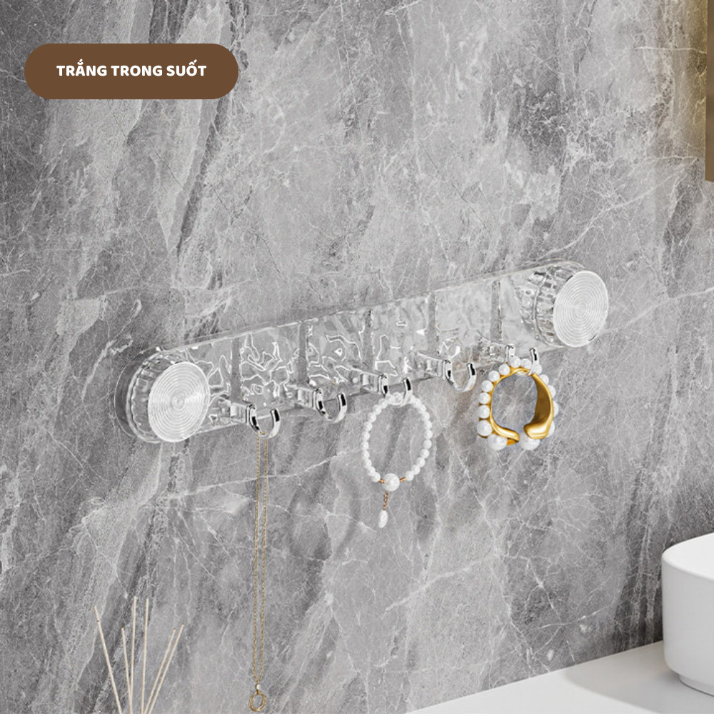 Móc treo đồ hút chân không nhà tắm nhà bếp đa năng, Móc treo tường chịu lực tốt không cần khoan đục tái sử AMIZIN