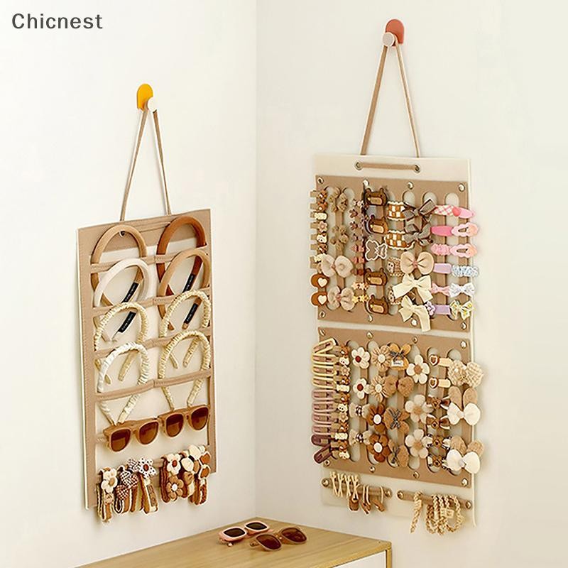 [Chc] Nơ Tóc Tổ Chức Treo Tường Dung Tích Lớn Giá Đỡ Bảo Quản Móc Treo Tiết Kiệm Không Gian Phụ Kiện Cho Phòng Bé Gái [VN]