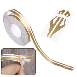 Decal Dán Băng Sọc Pinstripe Vinyl Dán Xe Hơi Hợp Lý Đường Đôi Vàng