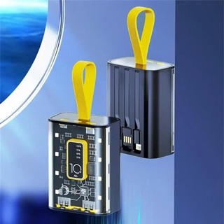 Sạc Dự Phòng 30000mah Trong Suốt Sạc Nhanh 66W/20W Tích Hợp Cáp Sạc Và Cổng Sạc Nhanh ip all phone