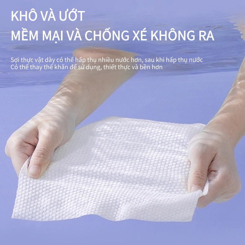 Khăn Lau Mặt Dùng 1 Lần 100% Cotton Cotton Tissue Dạng Rút Khăn Lau Mặt Khô Đa Năng Khăn Tẩy Trang Tiện Ích