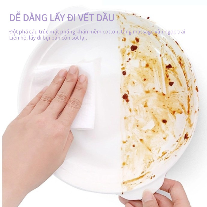 Khăn Lau Mặt Dùng 1 Lần 100% Cotton Cotton Tissue Dạng Rút Khăn Lau Mặt Khô Đa Năng Khăn Tẩy Trang Tiện Ích