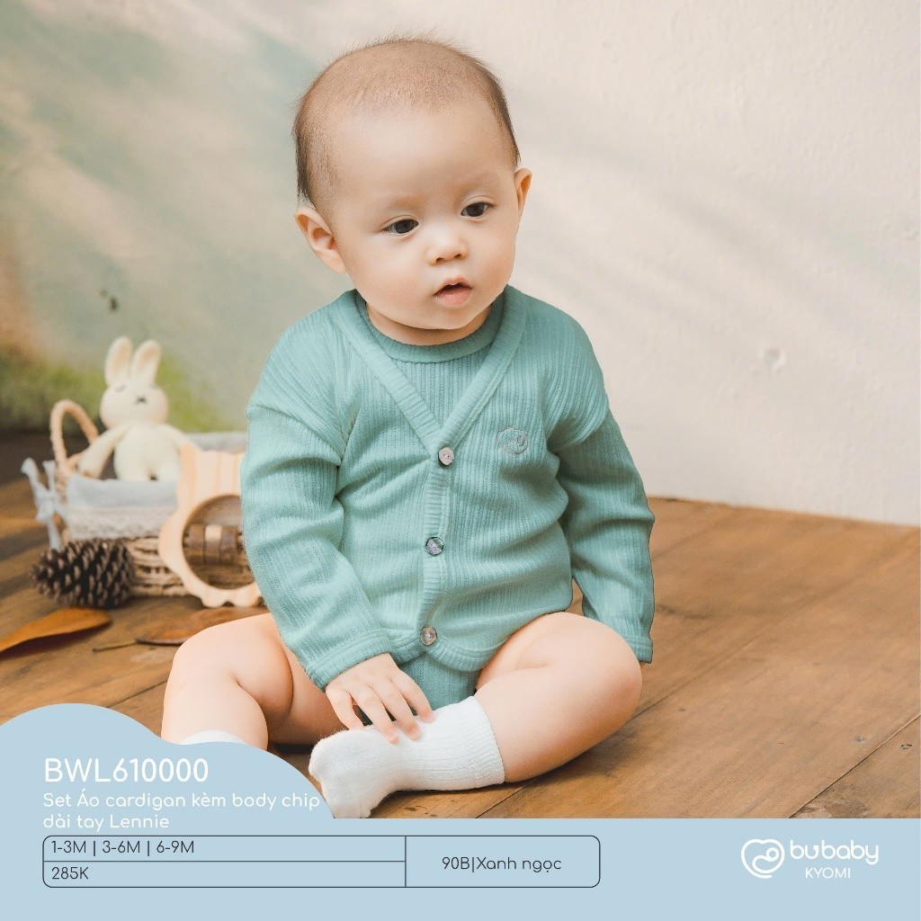 [BU Baby] (1M-9M) Set Áo cardigan kèm body chip Lennie cho bé BWL610000 ...