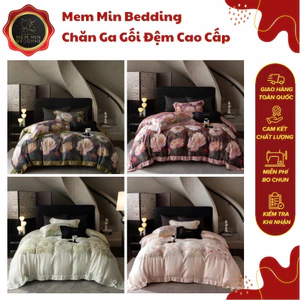 Bộ Sưu Tập Chăn Ga Gối Tencel 100s Mềm Mướt Êm Dịu Họa Tiết Hoa Tinh Tế Tinh Xảo - Memminbedding Luxury