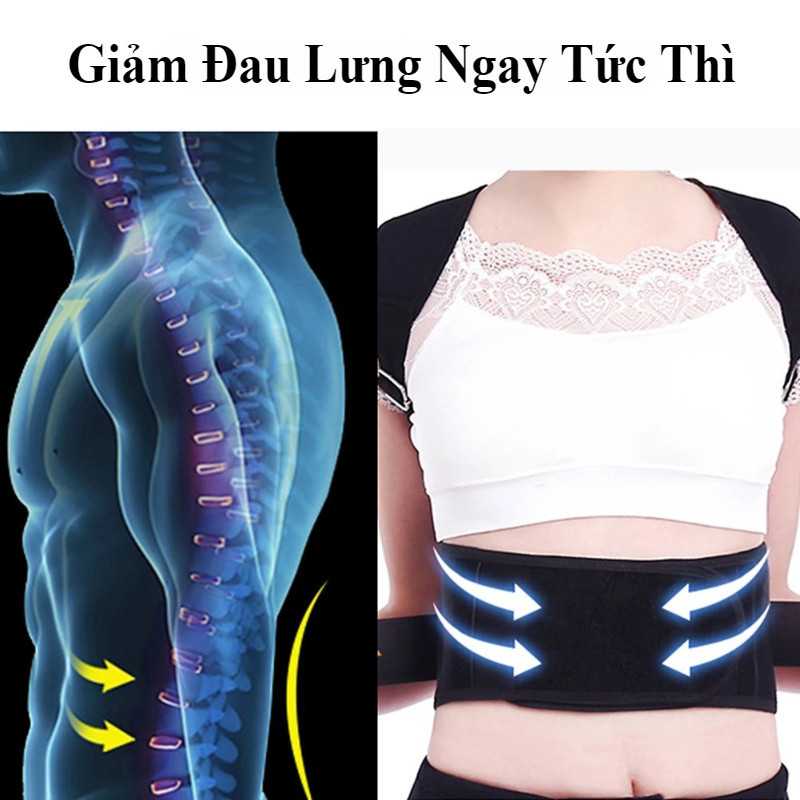 Đai Chống Gù Lưng Cao Cấp, Định hình cột sống, Dành cho cả nam và nữ, Cho dân VP + HS