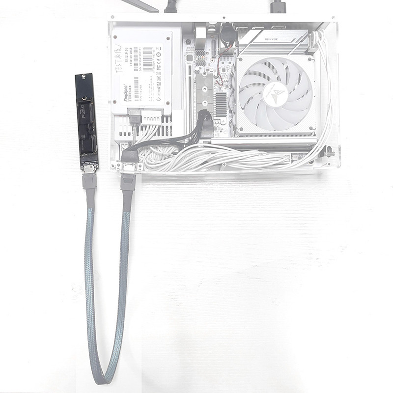 JMT SFF8612 Sang M.2 M Key SSD Oculink Thẻ Chuyển Đổi Tốc Độ Cao PCI-E 4.0 X4 Gen4 Cho M.2 NVME SSD