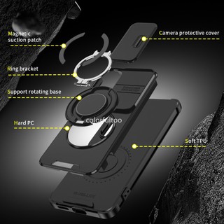 Vỏ chống sốc Armor cho Vivo V50 Lite V 50Lite V50Lite 4G 5G 2025 Camera cửa sổ trượt Bảo vệ PC cứng Ốp lưng từ tính Giá đỡ ô tô Vỏ điện thoại