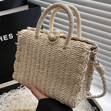 Women's Woven Straw Shoulder Bag