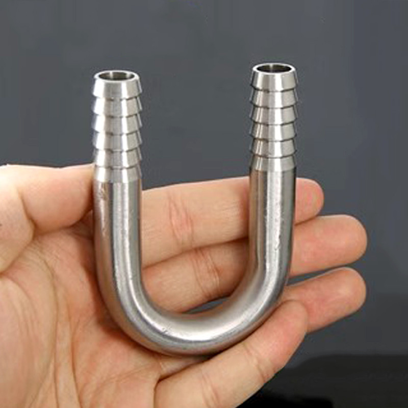 1 Máy Tính 6 / 8 / 10 / 12 / 16 / 20 / 25mm Ống Barb 304 Thép Không Gỉ Hình Chữ U Khuỷu Tay Ống Ống Lắp Nước Khí Dầu Bể Cá
