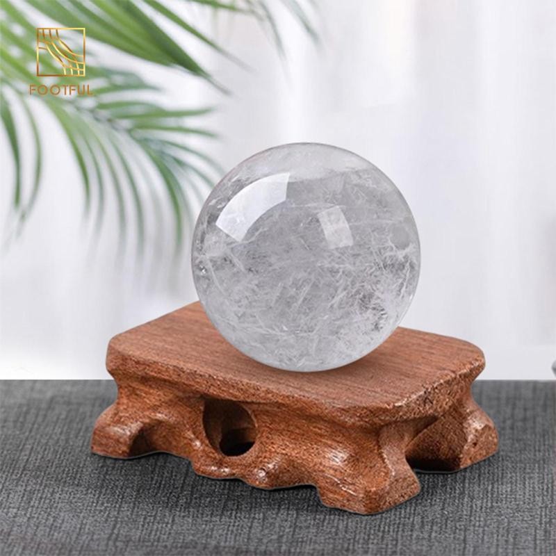 Đế trưng bày đế gỗ bằng đồng thau để trang trí nhà cửa quả cầu pha lê