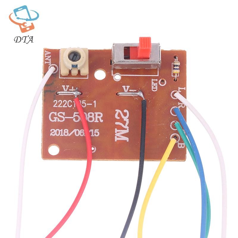 [DTA] Bảng điều khiển từ xa 4CH RC Bộ phát và thu PCB mạch 27 MHz có hệ thống vô tuyến ăng-ten cho ô tô VN